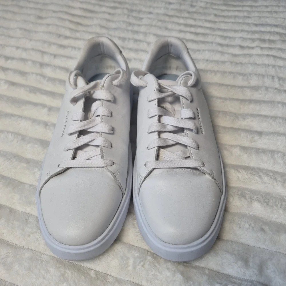Cole Haan Grand Crosscourt Daily White Leather Sneakers W26723 Womens 9B